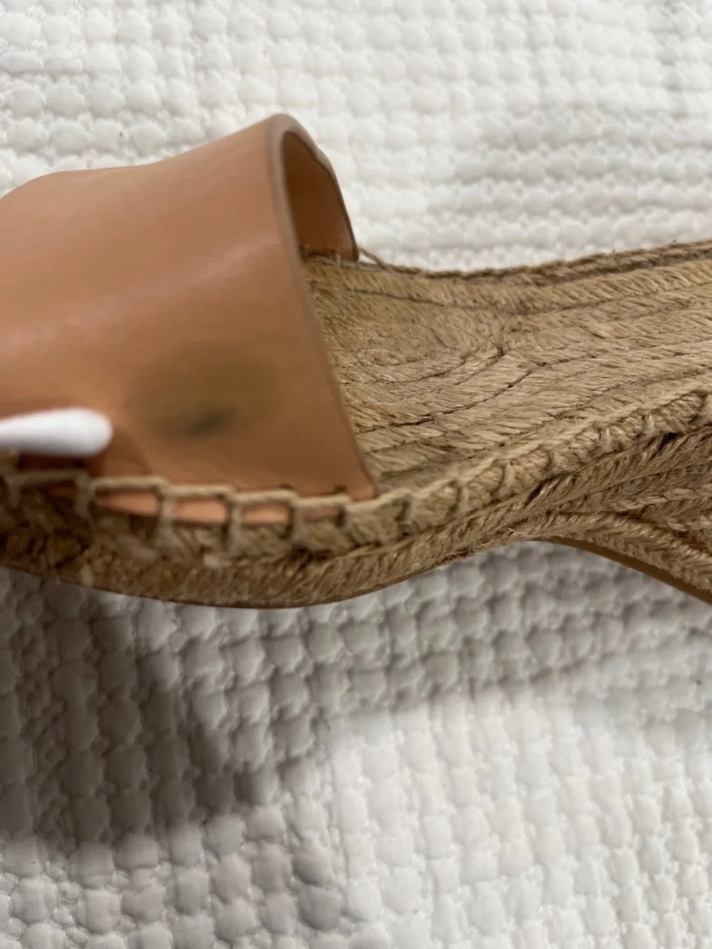 Tory Burch Tan Leather Espadrille Wedge Sandals Ankle Strap 8 Summer Resort Chic